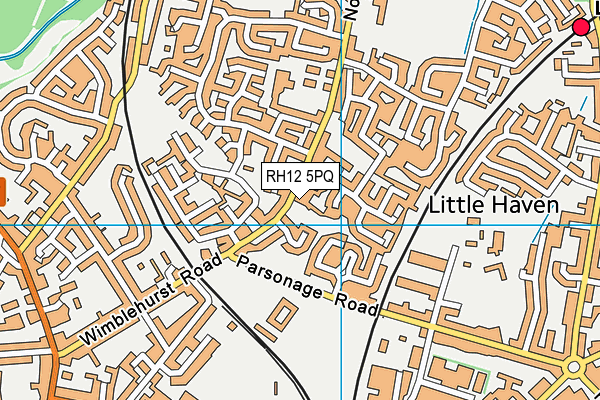 RH12 5PQ map - OS VectorMap District (Ordnance Survey)