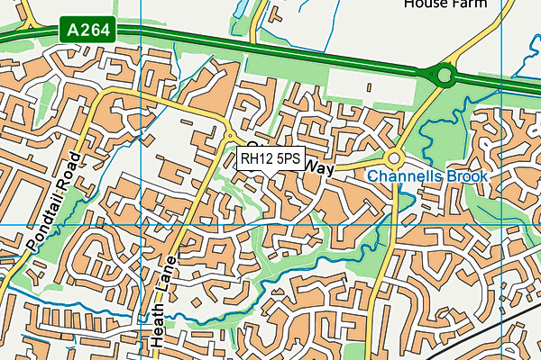 RH12 5PS map - OS VectorMap District (Ordnance Survey)