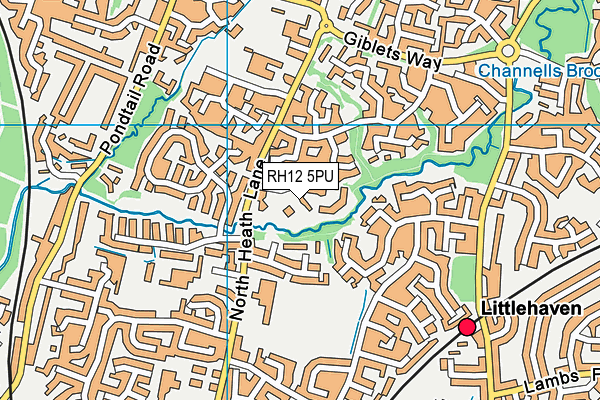 North Heath Hall map (RH12 5PU) - OS VectorMap District (Ordnance Survey)