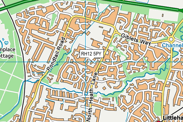 RH12 5PY map - OS VectorMap District (Ordnance Survey)