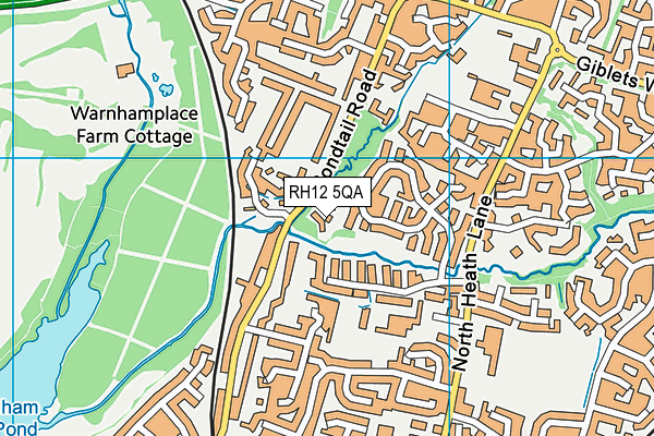 RH12 5QA map - OS VectorMap District (Ordnance Survey)