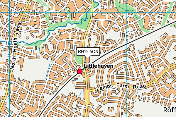 RH12 5QN map - OS VectorMap District (Ordnance Survey)