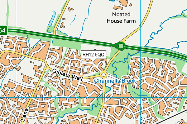 RH12 5QQ map - OS VectorMap District (Ordnance Survey)