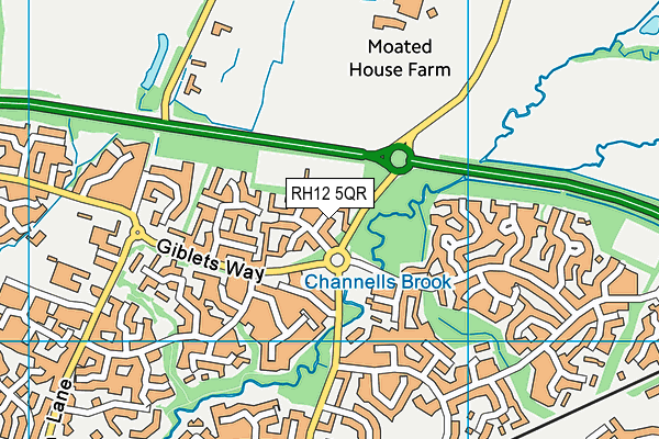 RH12 5QR map - OS VectorMap District (Ordnance Survey)