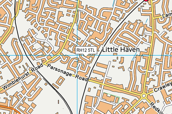RH12 5TL map - OS VectorMap District (Ordnance Survey)