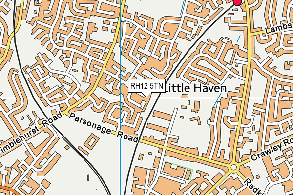 RH12 5TN map - OS VectorMap District (Ordnance Survey)