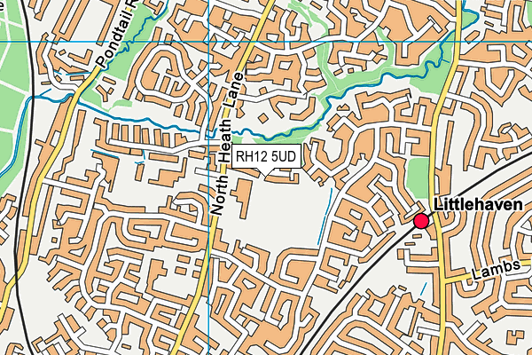 RH12 5UD map - OS VectorMap District (Ordnance Survey)