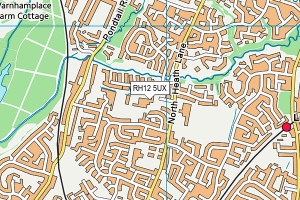 RH12 5UX map - OS VectorMap District (Ordnance Survey)