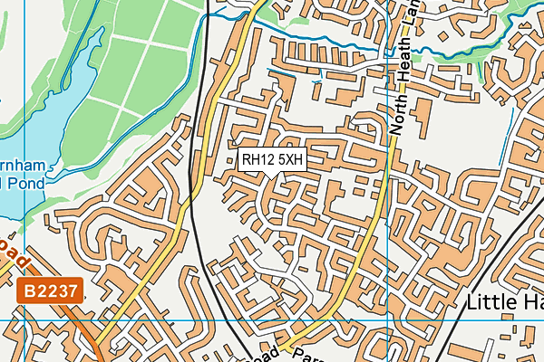 RH12 5XH map - OS VectorMap District (Ordnance Survey)