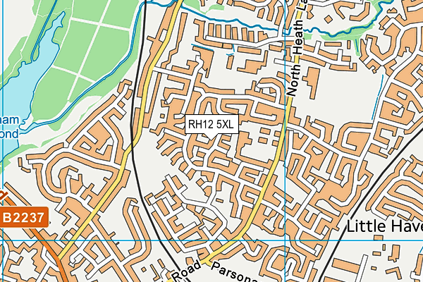North Heath Community Primary School map (RH12 5XL) - OS VectorMap District (Ordnance Survey)