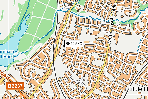 RH12 5XQ map - OS VectorMap District (Ordnance Survey)