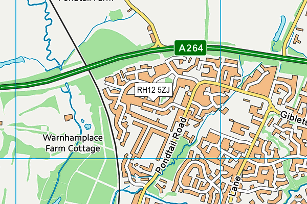 RH12 5ZJ map - OS VectorMap District (Ordnance Survey)