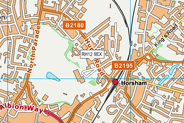 RH12 9EX map - OS VectorMap District (Ordnance Survey)