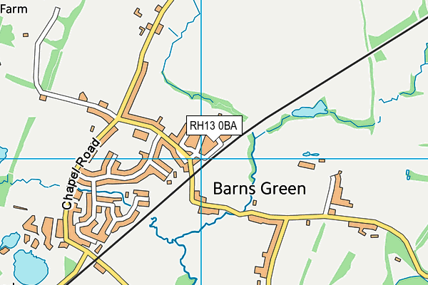 RH13 0BA map - OS VectorMap District (Ordnance Survey)