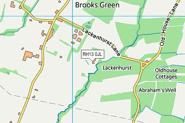 RH13 0JL map - OS VectorMap District (Ordnance Survey)