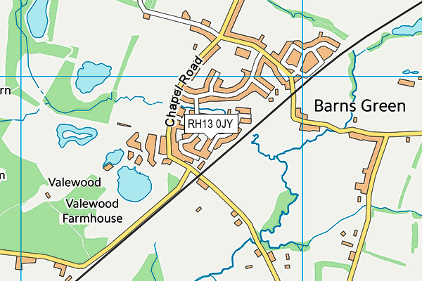 RH13 0JY map - OS VectorMap District (Ordnance Survey)