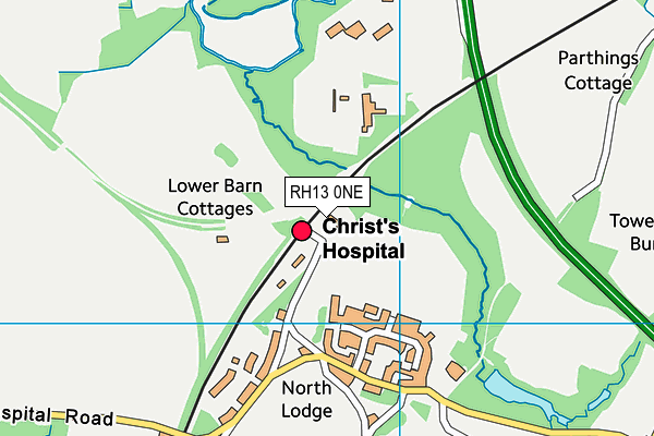 RH13 0NE map - OS VectorMap District (Ordnance Survey)