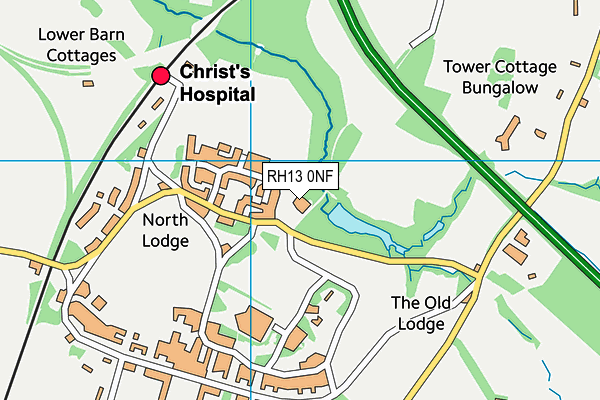 RH13 0NF map - OS VectorMap District (Ordnance Survey)