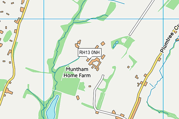 RH13 0NH map - OS VectorMap District (Ordnance Survey)