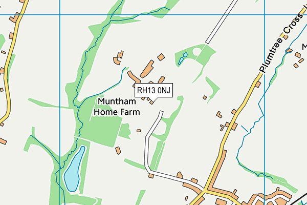 RH13 0NJ map - OS VectorMap District (Ordnance Survey)