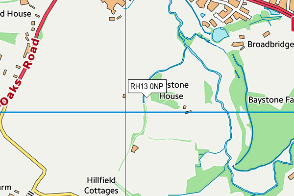 RH13 0NP map - OS VectorMap District (Ordnance Survey)