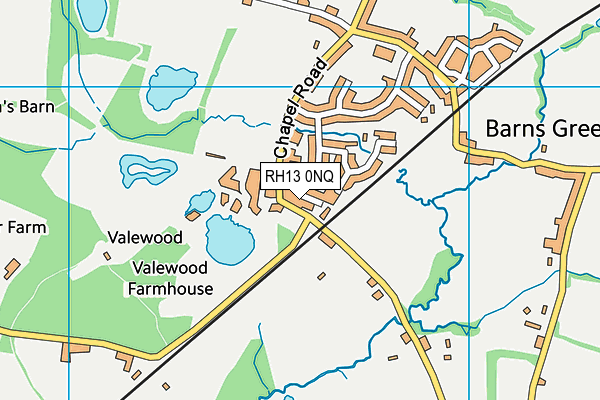 RH13 0NQ map - OS VectorMap District (Ordnance Survey)