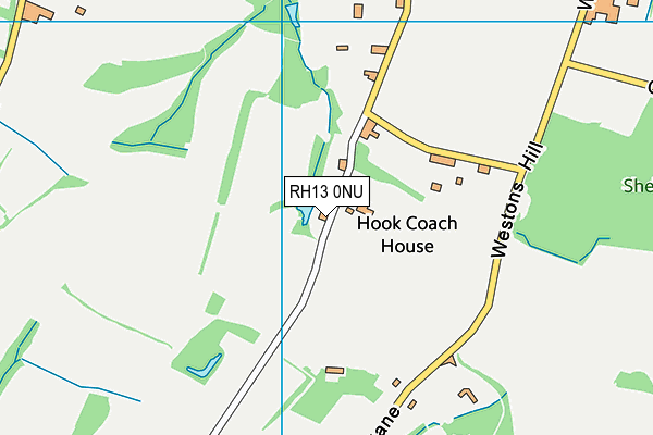 RH13 0NU map - OS VectorMap District (Ordnance Survey)