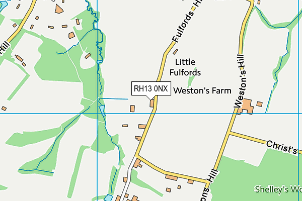 RH13 0NX map - OS VectorMap District (Ordnance Survey)