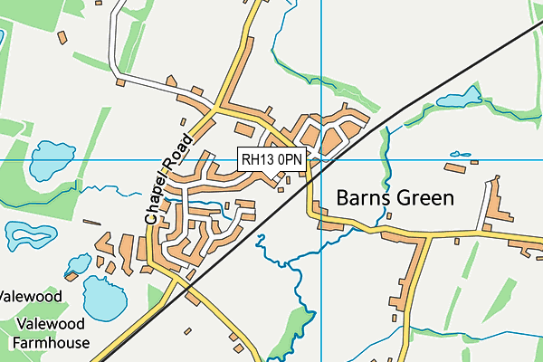 RH13 0PN map - OS VectorMap District (Ordnance Survey)