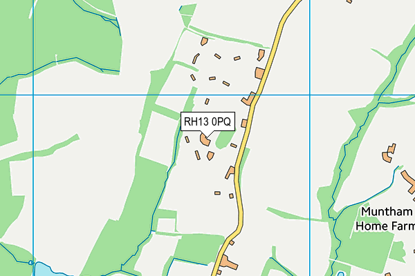 RH13 0PQ map - OS VectorMap District (Ordnance Survey)