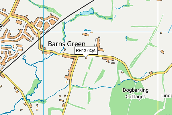 RH13 0QA map - OS VectorMap District (Ordnance Survey)
