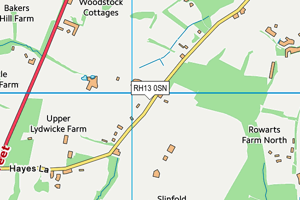 RH13 0SN map - OS VectorMap District (Ordnance Survey)