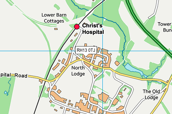 RH13 0TJ map - OS VectorMap District (Ordnance Survey)