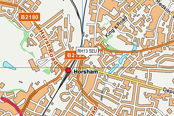 RH13 5EU map - OS VectorMap District (Ordnance Survey)