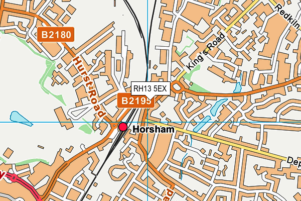 RH13 5EX map - OS VectorMap District (Ordnance Survey)