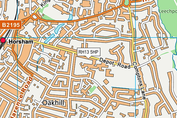 RH13 5HP map - OS VectorMap District (Ordnance Survey)
