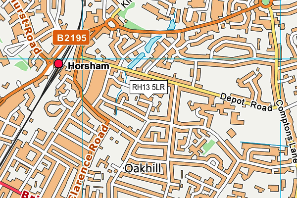 RH13 5LR map - OS VectorMap District (Ordnance Survey)