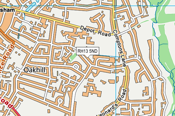 RH13 5ND map - OS VectorMap District (Ordnance Survey)