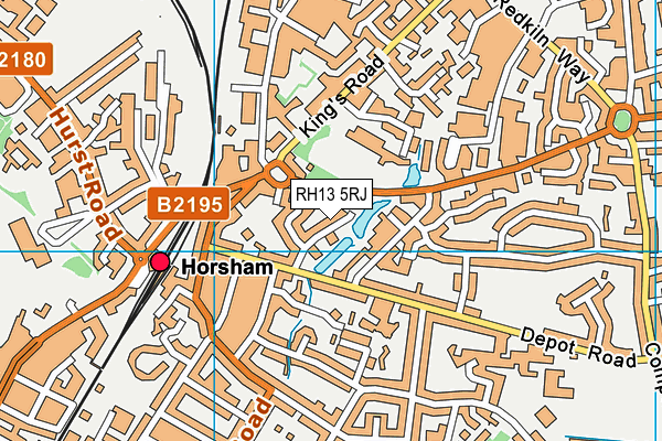 RH13 5RJ map - OS VectorMap District (Ordnance Survey)