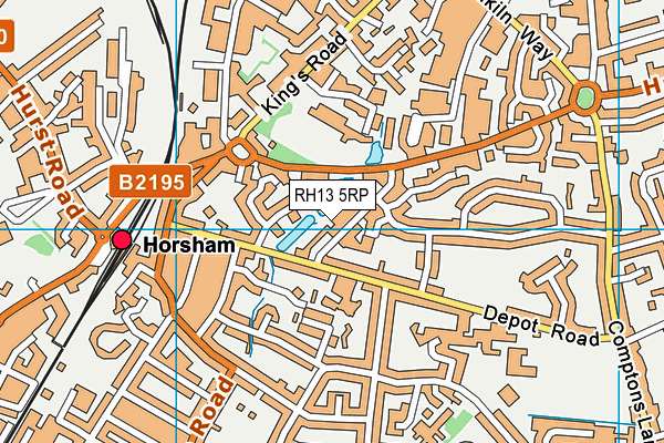 RH13 5RP map - OS VectorMap District (Ordnance Survey)
