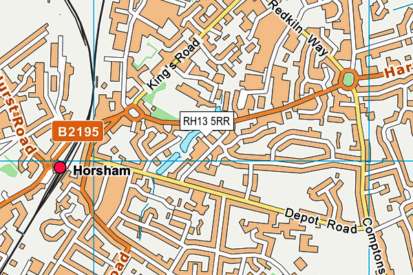 RH13 5RR map - OS VectorMap District (Ordnance Survey)