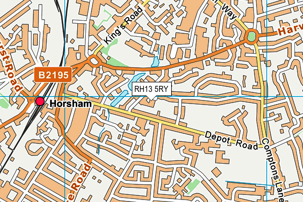 RH13 5RY map - OS VectorMap District (Ordnance Survey)