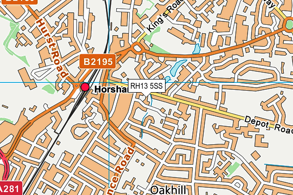 RH13 5SS map - OS VectorMap District (Ordnance Survey)