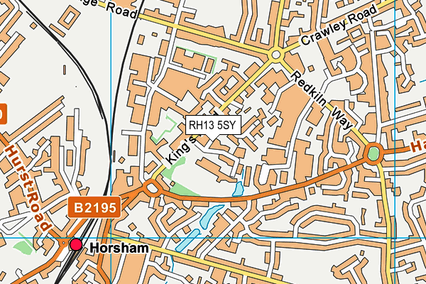 RH13 5SY map - OS VectorMap District (Ordnance Survey)