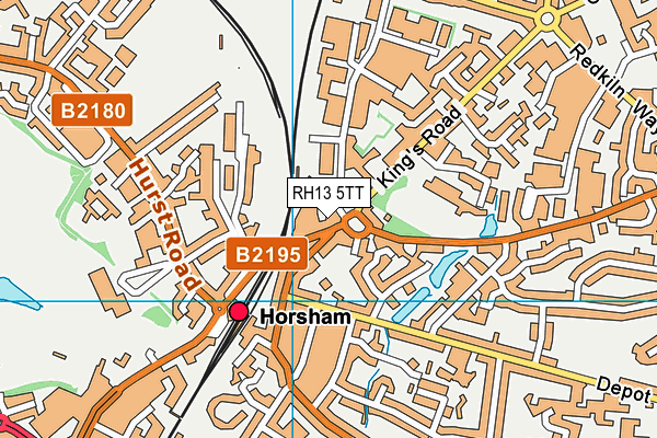 RH13 5TT map - OS VectorMap District (Ordnance Survey)