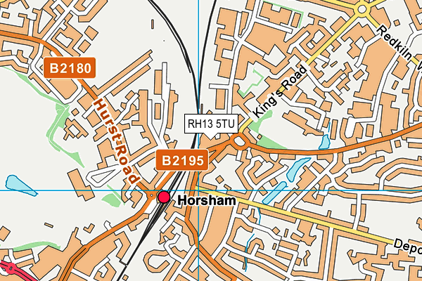 RH13 5TU map - OS VectorMap District (Ordnance Survey)