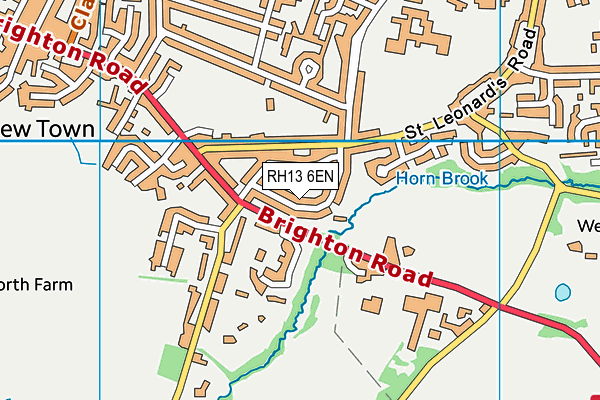 RH13 6EN map - OS VectorMap District (Ordnance Survey)