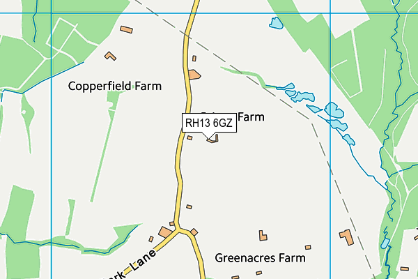 RH13 6GZ map - OS VectorMap District (Ordnance Survey)