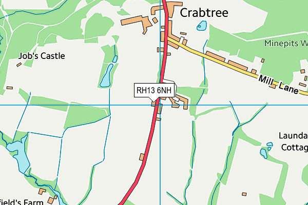 RH13 6NH map - OS VectorMap District (Ordnance Survey)