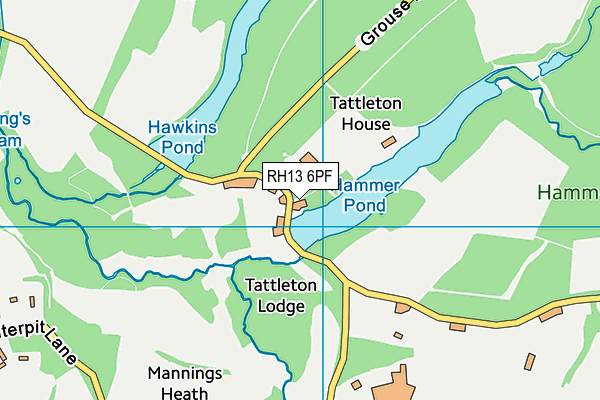 RH13 6PF map - OS VectorMap District (Ordnance Survey)